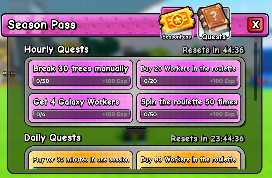 My Timber Pets hourly quests