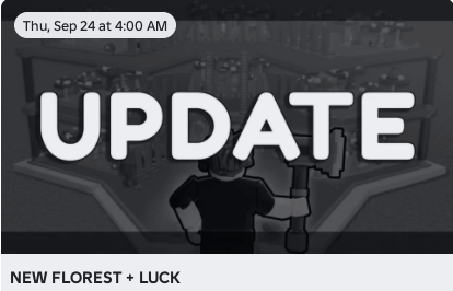 Official My Timber Pets NEW FLOREST + LUCK event card scheduled for September 24 at 4:00 AM